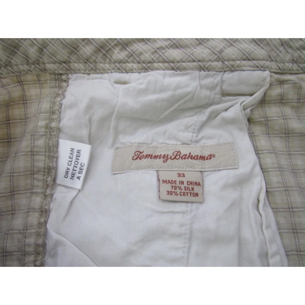 Tommy Bahama Brown 70% Silk Cotton Men's Golf Shorts‎ Size 33